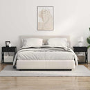 vidaXL Éjjeliszekrény Töltőállomással Musta tammi 41 x 31 x 51 cm