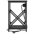 vidaXL Éjjeliszekrény Töltőállomással Musta tammi 41 x 31 x 51 cm