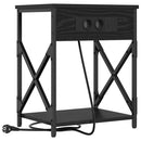 vidaXL Éjjeliszekrény 2 pcs Fekete tölgy 41 x 31 x 51 cm Faanyag