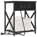 vidaXL Éjjeliszekrény 2 pcs Fekete tölgy 41 x 31 x 51 cm Faanyag