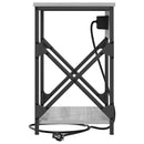 vidaXL Éjjeliszekrény Töltőállomással Szürke sonoma 41 x 31 x 51 cm