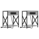 vidaXL Éjjeliszekrény 2 pcs Szürke Sonoma 41 x 31 x 51 cm Faanyag