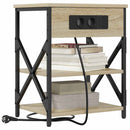 vidaXL Éjjeliszekrény polcokkal Sonoma tölgy 41 x 31 x 51 cm Faanyag
