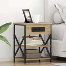 vidaXL Éjjeliszekrény 2 pcs Sonoma tölgy 41 x 31 x 51 cm Faanyag