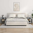 vidaXL Éjjeliszekrény Töltőállomással polcokkal Szürke sonoma Faanyag