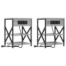 vidaXL Éjjeliszekrény 2 pcs Szürke Sonoma 41 x 31 x 51 cm Faanyag