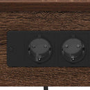 vidaXL Éjjeliszekrény Töltőállomással polcokkal barna tölgy Faanyag