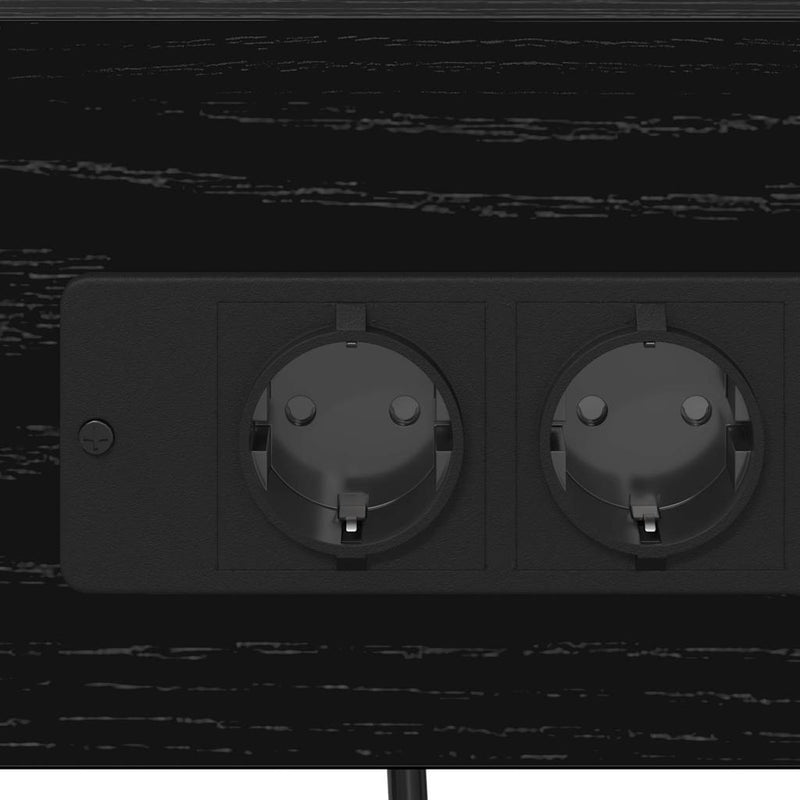 vidaXL Éjjeliszekrény polcokkal Musta tammi 41 x 31 x 76 cm Faanyag