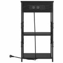 vidaXL Éjjeliszekrény polcokkal Musta tammi 41 x 31 x 76 cm Faanyag