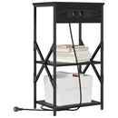 vidaXL Éjjeliszekrény polcokkal Musta tammi 41 x 31 x 76 cm Faanyag