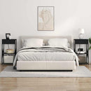 vidaXL Éjjeliszekrény 2 pcs Musta tammi 41 x 31 x 76 cm Faanyag