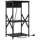 vidaXL Éjjeliszekrény 2 pcs Fekete tölgy 41 x 31 x 76 cm Faanyag