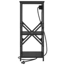 vidaXL Éjjeliszekrény 2 pcs Fekete tölgy 41 x 31 x 76 cm Faanyag