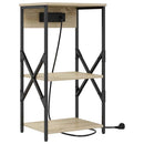 vidaXL Éjjeliszekrény polcokkal Sonoma tölgy 41 x 31 x 76 cm Faanyag