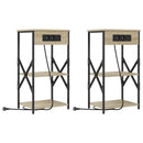 vidaXL Éjjeliszekrény 2 pcs Sonoma tölgy 41 x 31 x 76 cm Faanyag