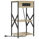 vidaXL Éjjeliszekrény 2 pcs Sonoma tölgy 41 x 31 x 76 cm Faanyag