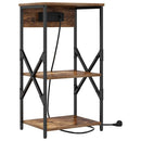 vidaXL Éjjeliszekrény polcokkal Füstölt tölgy 41 x 31 x 76 cm Faanyag