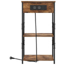 vidaXL Éjjeliszekrény polcokkal Füstölt tölgy 41 x 31 x 76 cm Faanyag