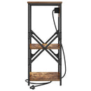 vidaXL Éjjeliszekrény polcokkal Füstölt tölgy 41 x 31 x 76 cm Faanyag