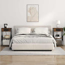 vidaXL Éjjeliszekrény 2 pcs Füstölt tölgy 41 x 31 x 76 cm Faanyag