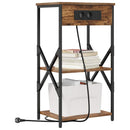 vidaXL Éjjeliszekrény 2 pcs Füstölt tölgy 41 x 31 x 76 cm Faanyag