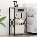 vidaXL Éjjeliszekrény 2 pcs Szürke Sonoma 41 x 31 x 76 cm Faanyag