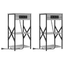 vidaXL Éjjeliszekrény 2 pcs Szürke Sonoma 41 x 31 x 76 cm Faanyag