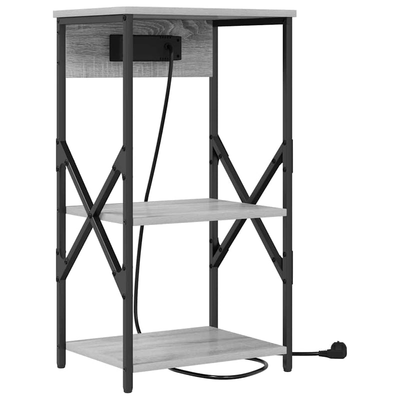 vidaXL Éjjeliszekrény 2 pcs Szürke sonoma 41 x 31 x 76 cm Faanyag