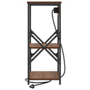 vidaXL Éjjeliszekrény polcokkal Barna Tölgy 41 x 31 x 76 cm Faanyag