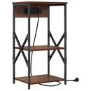 vidaXL Éjjeliszekrény 2 pcs barna tölgy 41 x 31 x 76 cm Faanyag