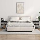 vidaXL Éjjeliszekrény Musta tammi Faanyag