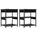 vidaXL Éjjeliszekrény 2 pcs Fekete tölgy 41 x 31 x 51 cm Faanyag