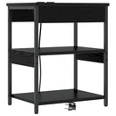 vidaXL Éjjeliszekrény 2 pcs Musta tammi Faanyag