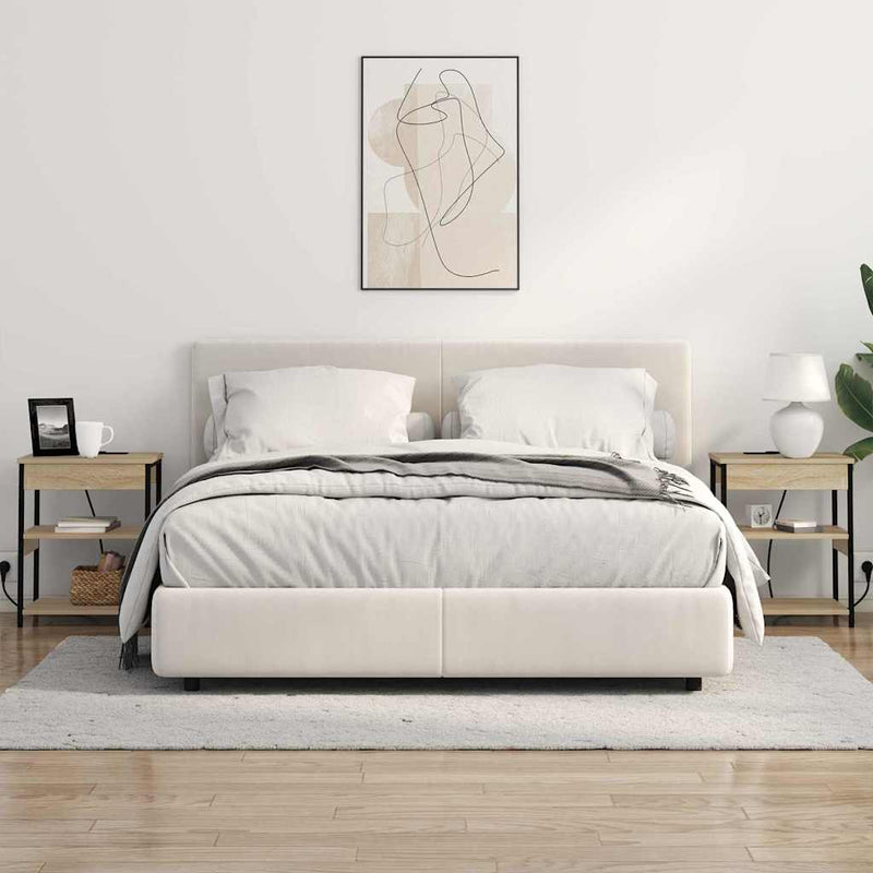 vidaXL Éjjeliszekrény 2 pcs sonoma tölgy Faanyag