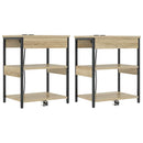 vidaXL Éjjeliszekrény 2 pcs Sonoma tölgy 41 x 31 x 51 cm Faanyag