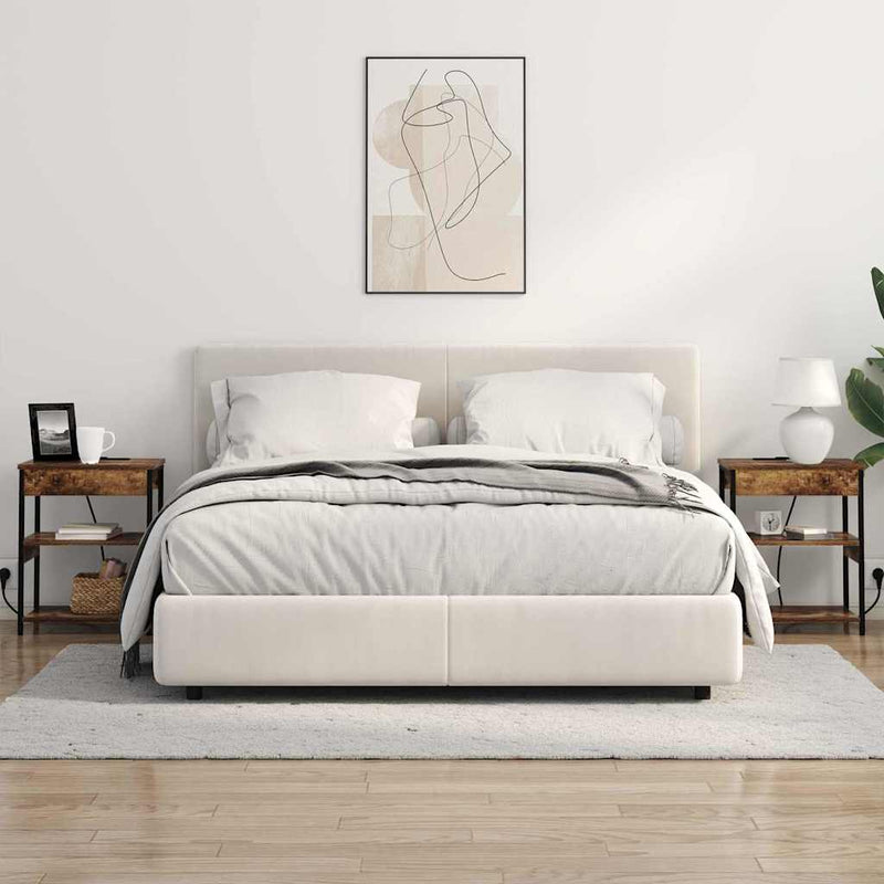 vidaXL Éjjeliszekrény Füstölt tölgy Faanyag