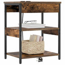 vidaXL Éjjeliszekrény Füstölt tölgy Faanyag