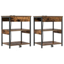 vidaXL Éjjeliszekrény 2 pcs Füstölt tölgy 41 x 31 x 51 cm Faanyag