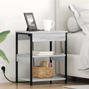 vidaXL Éjjeliszekrény 2 pcs Szürke sonoma Faanyag