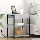 vidaXL Éjjeliszekrény 2 pcs Szürke Sonoma 41 x 31 x 51 cm Faanyag