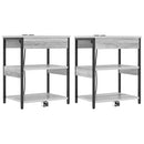 vidaXL Éjjeliszekrény 2 pcs Szürke Sonoma 41 x 31 x 51 cm Faanyag