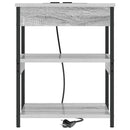 vidaXL Éjjeliszekrény 2 pcs Szürke sonoma Faanyag