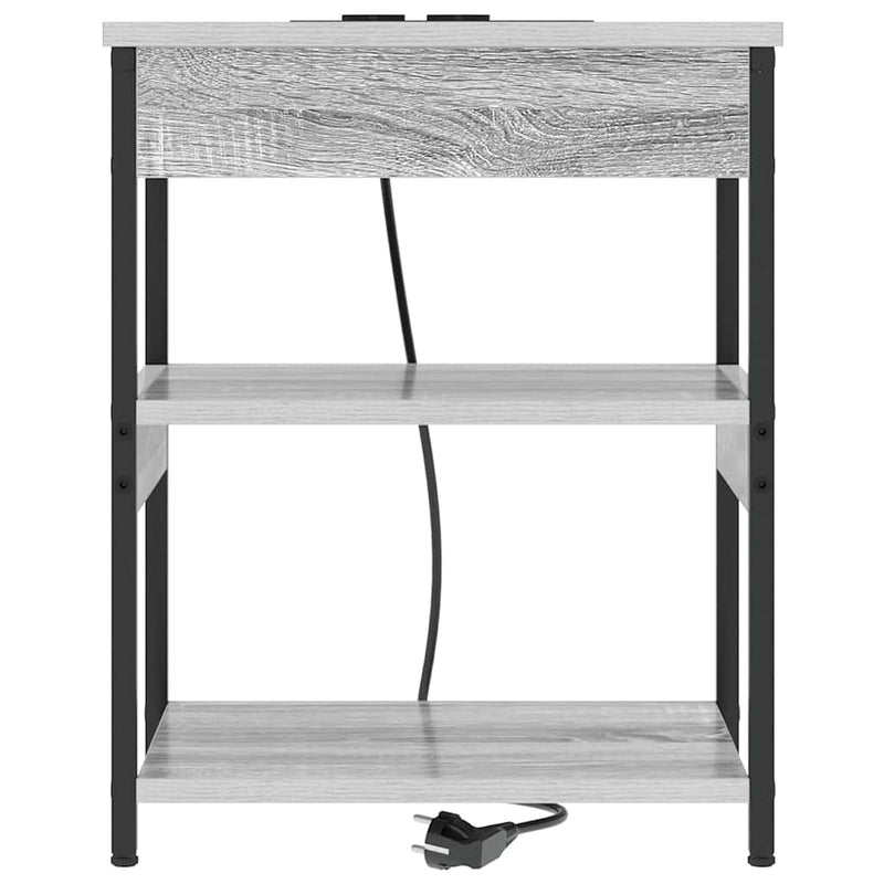 vidaXL Éjjeliszekrény 2 pcs Szürke sonoma Faanyag