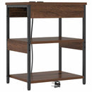 vidaXL Éjjeliszekrény barna tölgy Faanyag