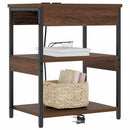 vidaXL Éjjeliszekrény barna tölgy Faanyag