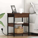 vidaXL Éjjeliszekrény 2 pcs barna tölgy Faanyag