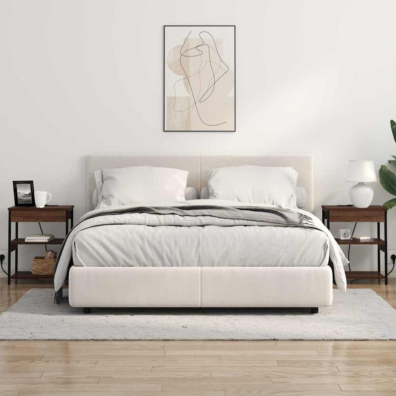 vidaXL Éjjeliszekrény 2 pcs barna tölgy Faanyag