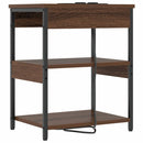 vidaXL Éjjeliszekrény 2 pcs barna tölgy Faanyag