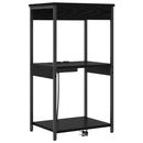 vidaXL Éjjeliszekrény polcokkal Fekete tölgy 41 x 31 x 76 cm Faanyag