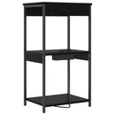 vidaXL Éjjeliszekrény polcokkal Fekete tölgy 41 x 31 x 76 cm Faanyag